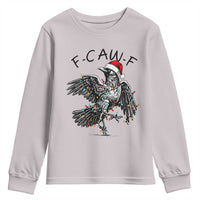 Christmas F Caw F Youth Sweatshirt Funny Black Crow Meme - Wonder Print Shop