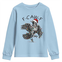 Christmas F Caw F Youth Sweatshirt Funny Black Crow Meme - Wonder Print Shop