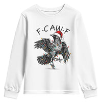 Christmas F Caw F Youth Sweatshirt Funny Black Crow Meme - Wonder Print Shop
