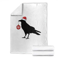 Christmas F Caw F Throw Blanket Funny Black Crow Merry Xmas - Wonder Print Shop