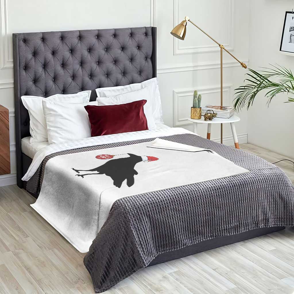 Christmas F Caw F Throw Blanket Funny Black Crow Merry Xmas - Wonder Print Shop
