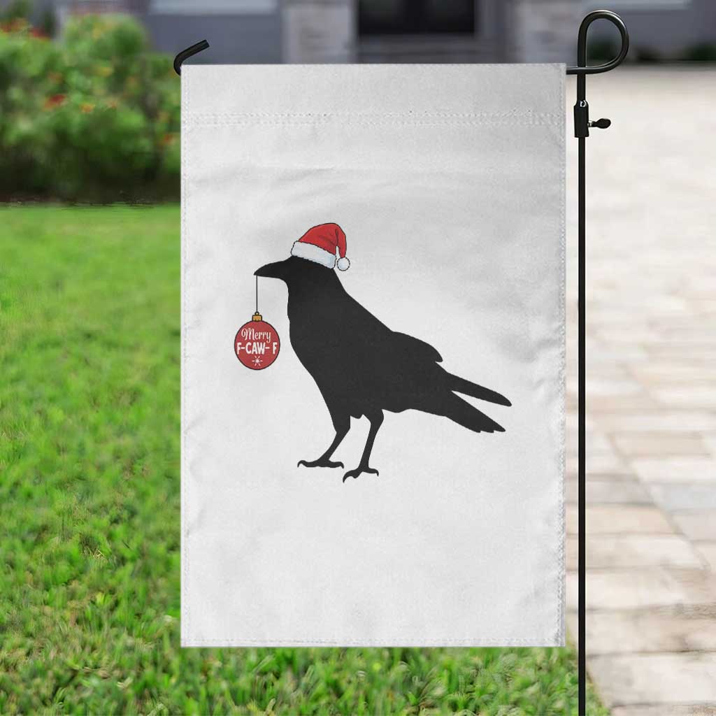 Christmas F Caw F Garden Flag Funny Black Crow Merry Xmas - Wonder Print Shop