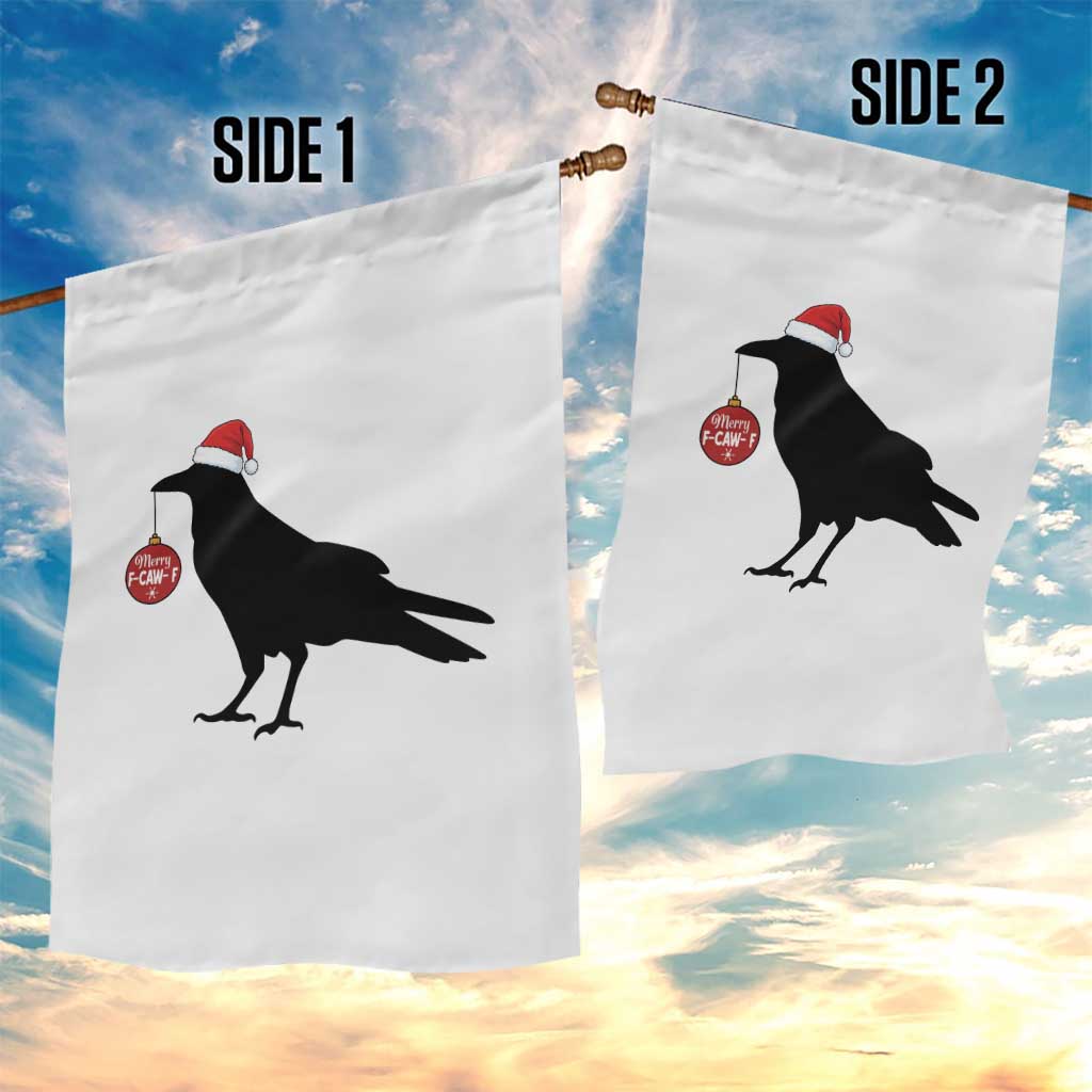 Christmas F Caw F Garden Flag Funny Black Crow Merry Xmas - Wonder Print Shop