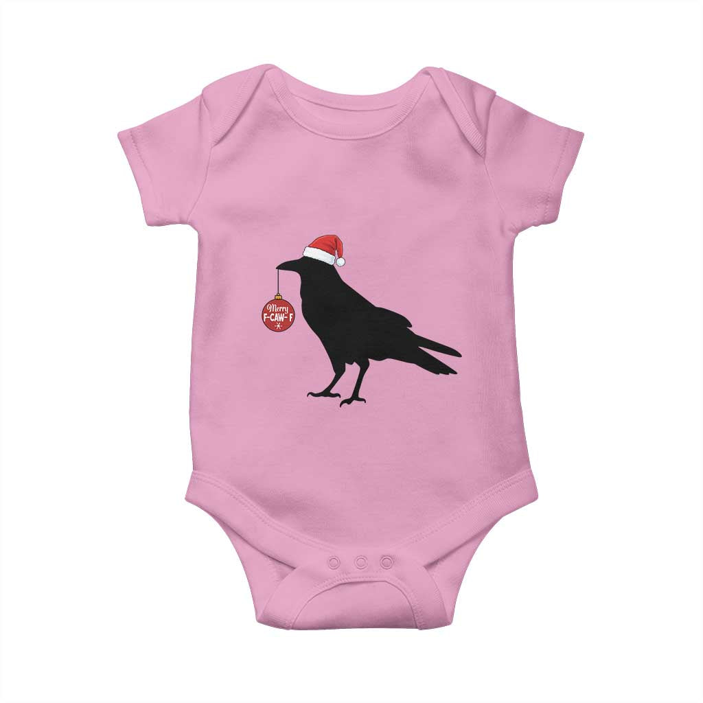 Christmas F Caw F Baby Onesie Funny Black Crow Merry Xmas - Wonder Print Shop