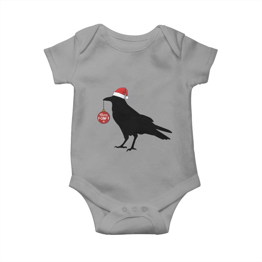 Christmas F Caw F Baby Onesie Funny Black Crow Merry Xmas - Wonder Print Shop