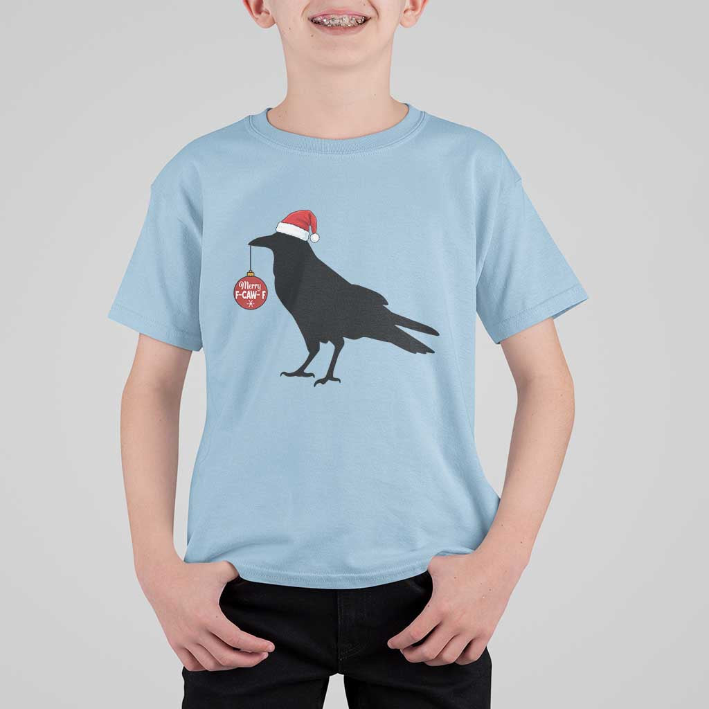 Christmas F Caw F T Shirt For Kid Funny Black Crow Merry Xmas - Wonder Print Shop