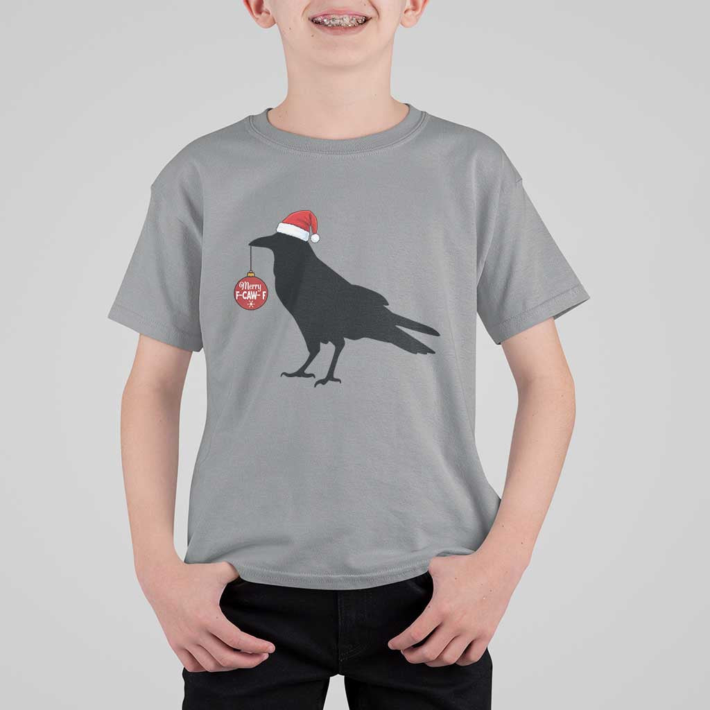 Christmas F Caw F T Shirt For Kid Funny Black Crow Merry Xmas - Wonder Print Shop