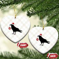 Christmas F Caw F Ceramic Ornament Funny Black Crow Merry Xmas - Wonder Print Shop
