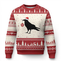 Xmas F Caw F Ugly Christmas Sweater Funny Black Crow Merry Xmas - Wonder Print Shop