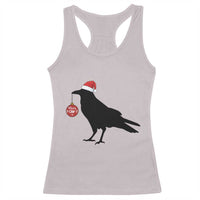 Christmas F Caw F Racerback Tank Top Funny Black Crow Merry Xmas - Wonder Print Shop