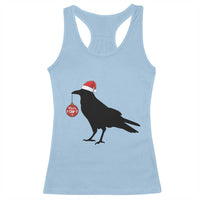 Christmas F Caw F Racerback Tank Top Funny Black Crow Merry Xmas - Wonder Print Shop