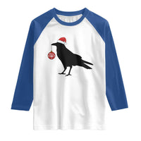 Christmas F Caw F Raglan Shirt Funny Black Crow Merry Xmas - Wonder Print Shop