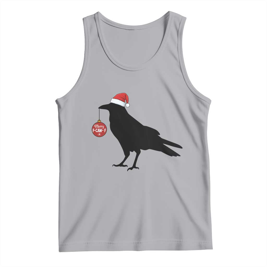Christmas F Caw F Tank Top Funny Black Crow Merry Xmas - Wonder Print Shop