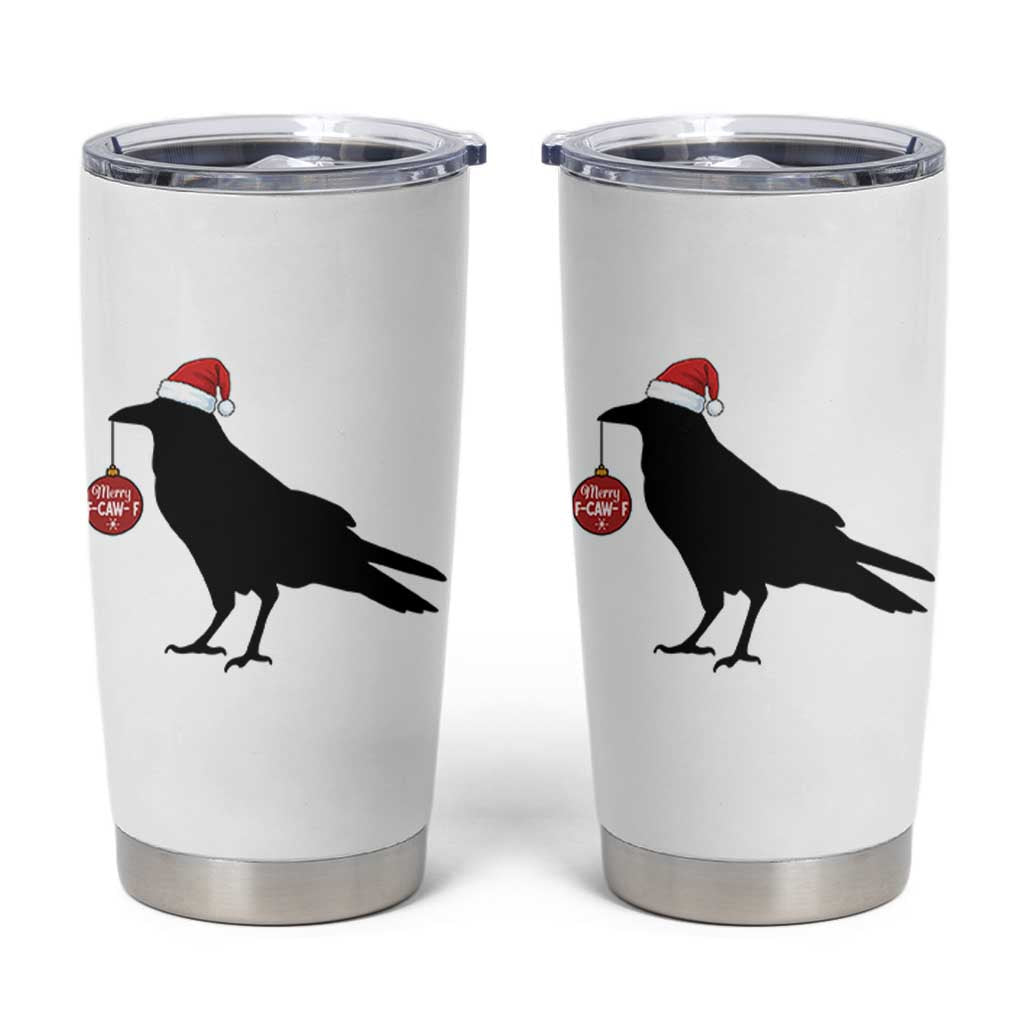 Christmas F Caw F Tumbler Cup Funny Black Crow Merry Xmas - Wonder Print Shop