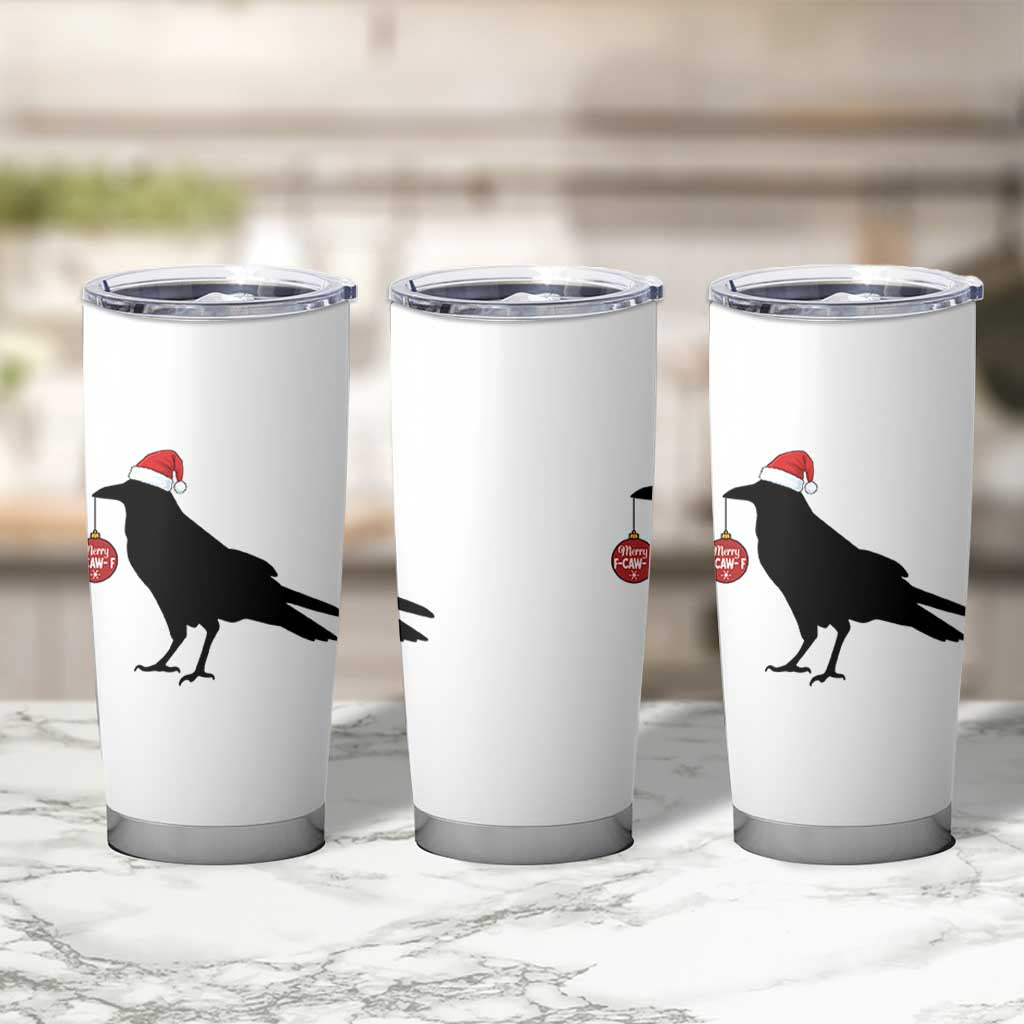 Christmas F Caw F Tumbler Cup Funny Black Crow Merry Xmas - Wonder Print Shop