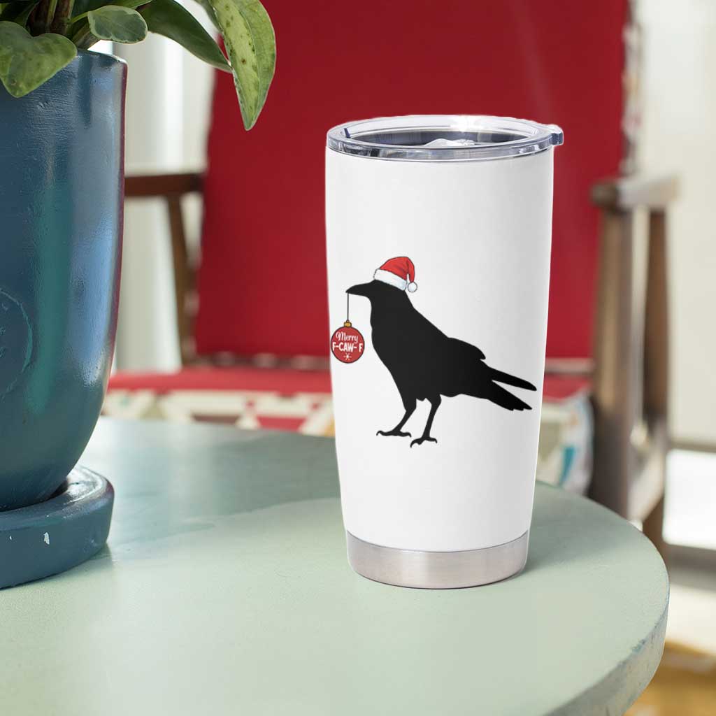 Christmas F Caw F Tumbler Cup Funny Black Crow Merry Xmas - Wonder Print Shop