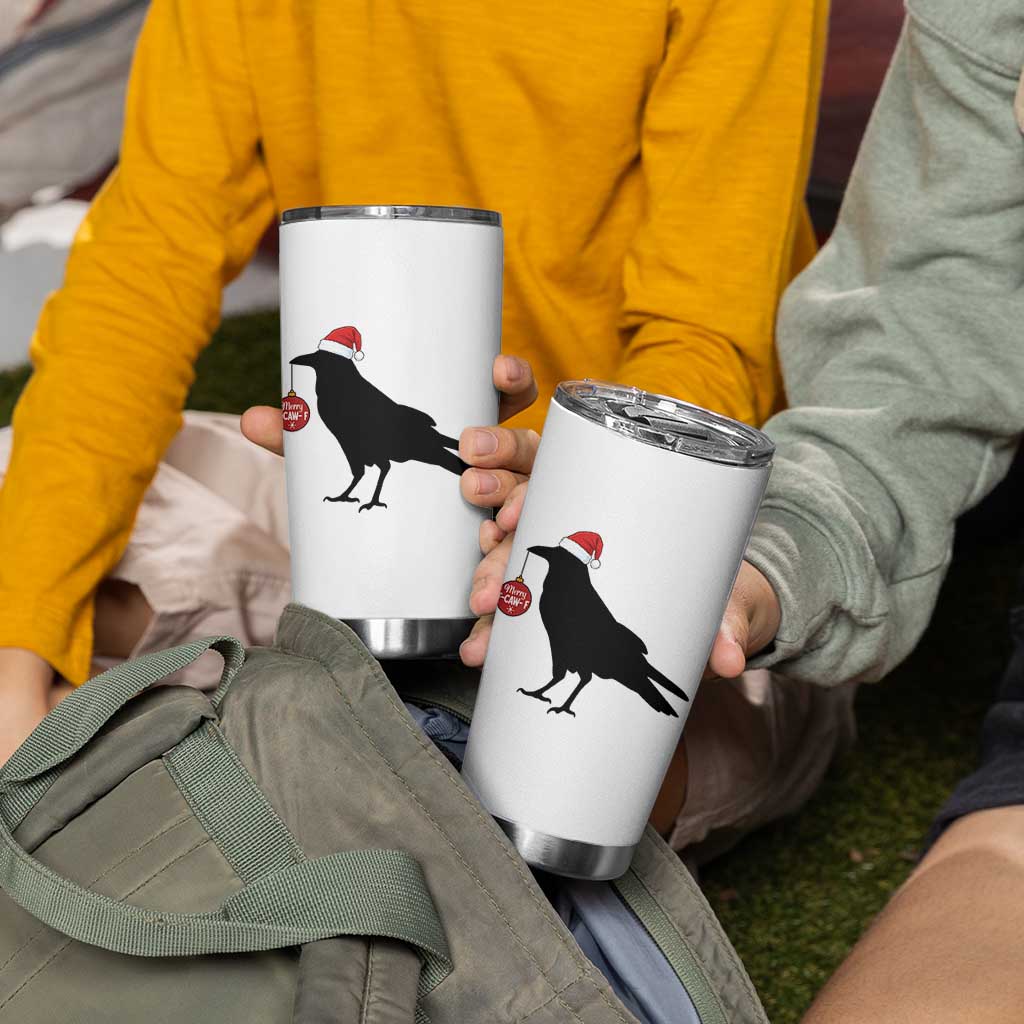 Christmas F Caw F Tumbler Cup Funny Black Crow Merry Xmas - Wonder Print Shop