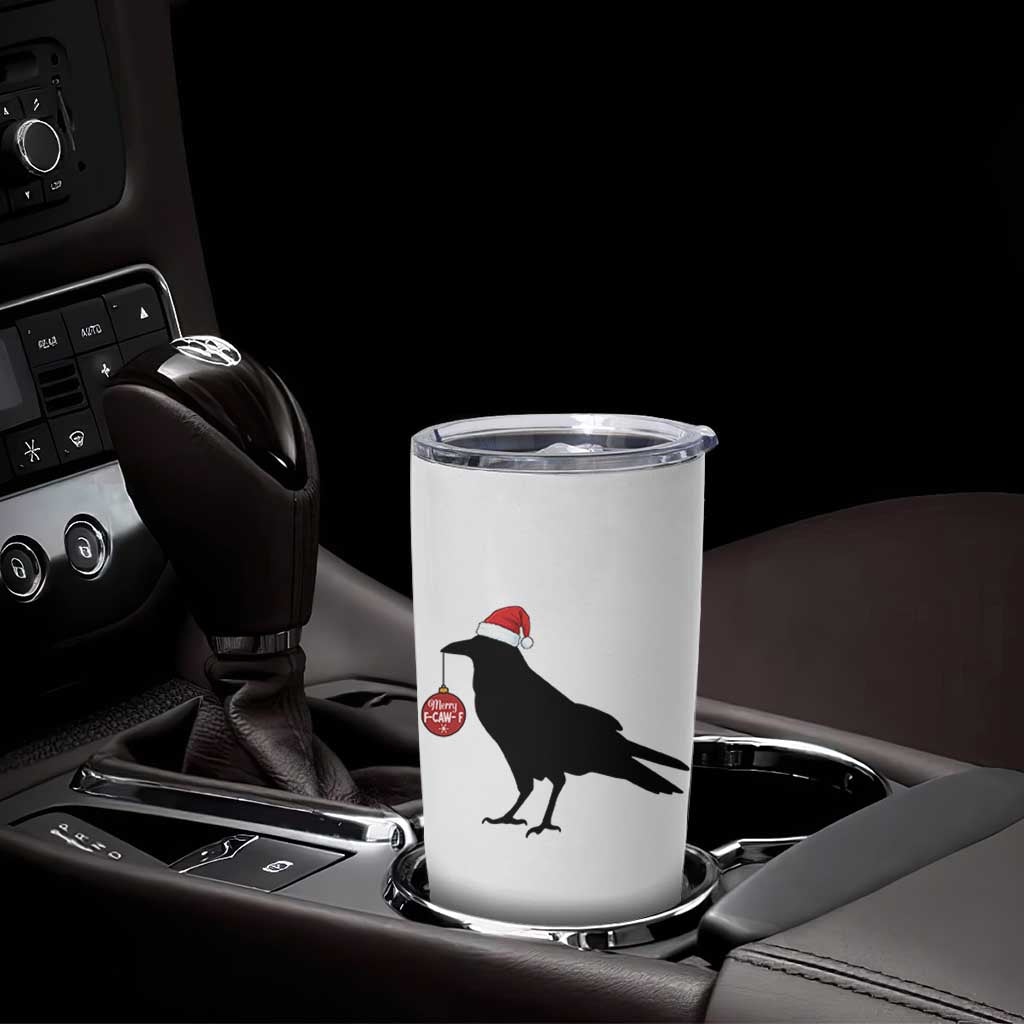 Christmas F Caw F Tumbler Cup Funny Black Crow Merry Xmas - Wonder Print Shop