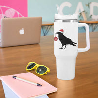 Christmas F Caw F Tumbler With Handle Funny Black Crow Merry Xmas - Wonder Print Shop