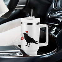 Christmas F Caw F Tumbler With Handle Funny Black Crow Merry Xmas - Wonder Print Shop