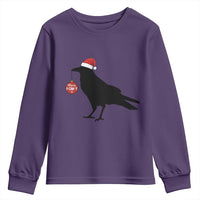 Christmas F Caw F Youth Sweatshirt Funny Black Crow Merry Xmas - Wonder Print Shop
