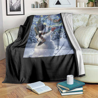 Christmas Snowman Starry Night Throw Blanket - Wonder Print Shop