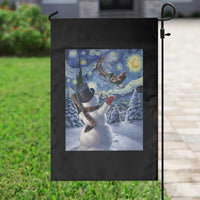 Christmas Snowman Starry Night Garden Flag - Wonder Print Shop