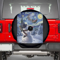 Christmas Snowman Starry Night Spare Tire Cover - Wonder Print Shop