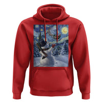 Christmas Snowman Starry Night Hoodie - Wonder Print Shop