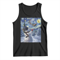 Christmas Snowman Starry Night Tank Top - Wonder Print Shop