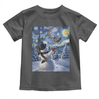 Christmas Snowman Starry Night Toddler T Shirt - Wonder Print Shop
