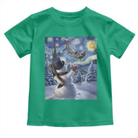 Christmas Snowman Starry Night Toddler T Shirt - Wonder Print Shop