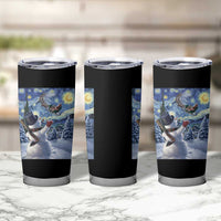Christmas Snowman Starry Night Tumbler Cup - Wonder Print Shop