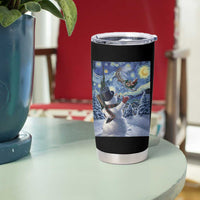 Christmas Snowman Starry Night Tumbler Cup - Wonder Print Shop