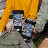Christmas Snowman Starry Night Tumbler Cup - Wonder Print Shop