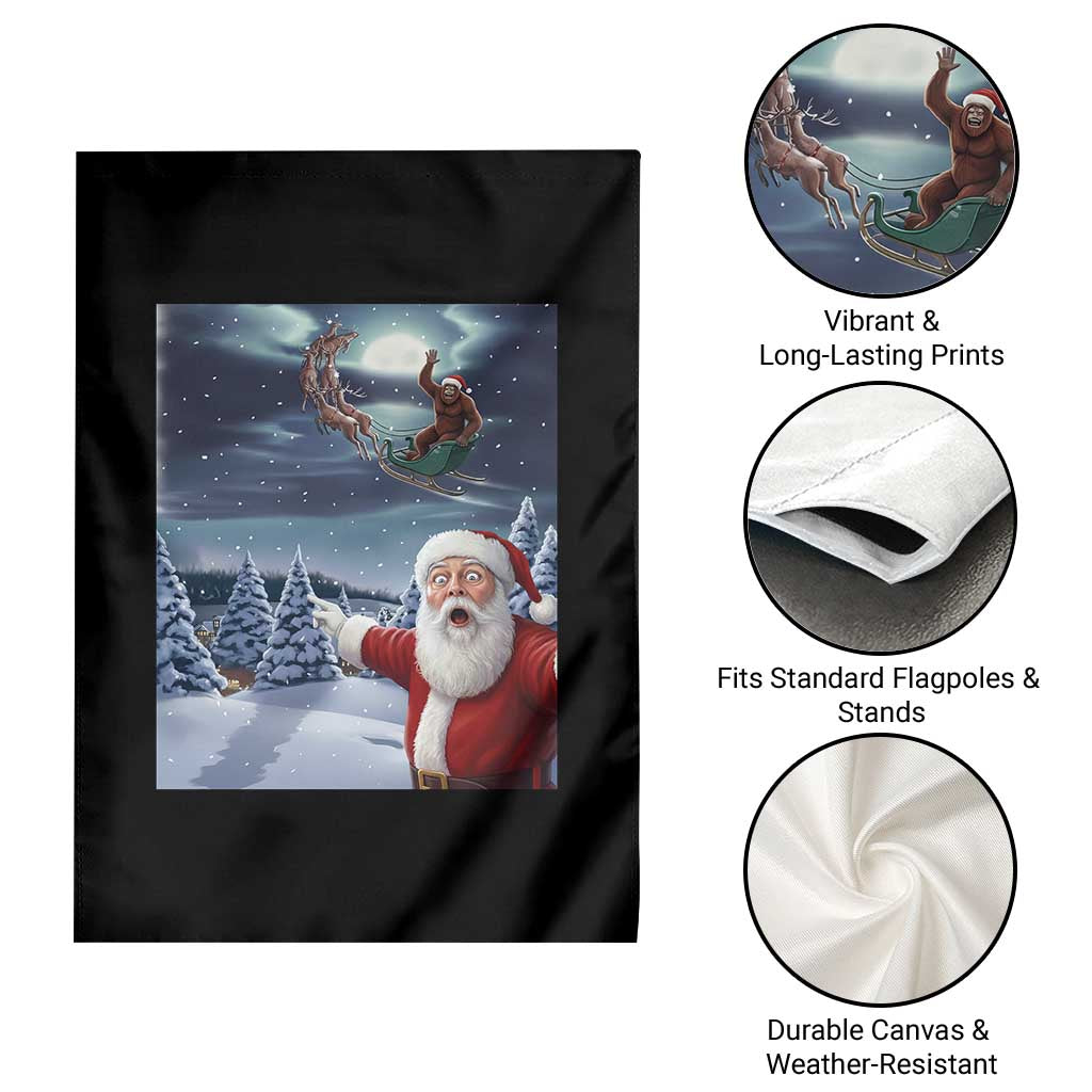 Funny Santa With Bigfoot Selfie Christmas Garden Flag - Wonder Print Shop