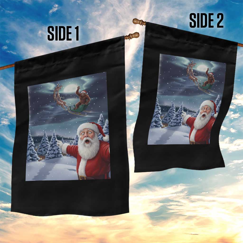 Funny Santa With Bigfoot Selfie Christmas Garden Flag - Wonder Print Shop