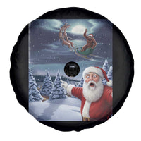 Funny Santa With Bigfoot Selfie Christmas Spare Tire Cover - Wonder Print Shop
