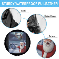 Funny Santa With Bigfoot Selfie Christmas Spare Tire Cover - Wonder Print Shop
