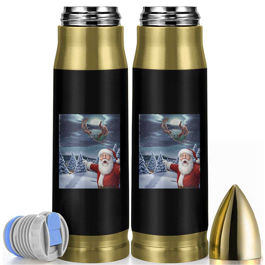 Funny Santa With Bigfoot Selfie Christmas Bullet Tumbler - Wonder Print Shop