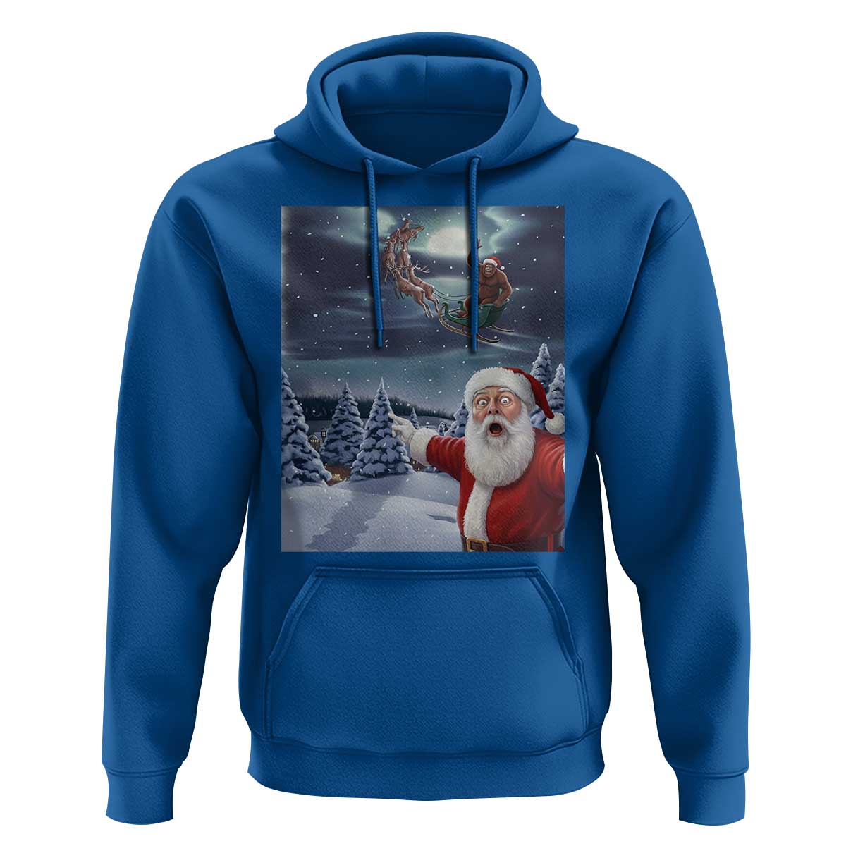 Funny Santa With Bigfoot Selfie Christmas Hoodie - Wonder Print Shop