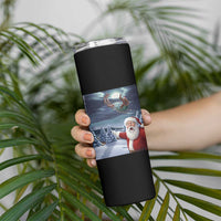 Funny Santa With Bigfoot Selfie Christmas Skinny Tumbler - Wonder Print Shop
