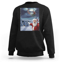 Funny Santa With Bigfoot Selfie Christmas Sweatshirt - Wonder Print Shop