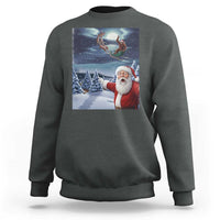 Funny Santa With Bigfoot Selfie Christmas Sweatshirt - Wonder Print Shop