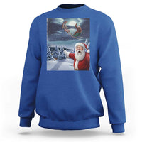 Funny Santa With Bigfoot Selfie Christmas Sweatshirt - Wonder Print Shop