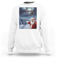 Funny Santa With Bigfoot Selfie Christmas Sweatshirt - Wonder Print Shop