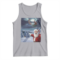 Funny Santa With Bigfoot Selfie Christmas Tank Top - Wonder Print Shop