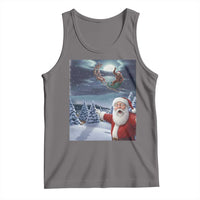 Funny Santa With Bigfoot Selfie Christmas Tank Top - Wonder Print Shop