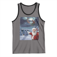 Funny Santa With Bigfoot Selfie Christmas Tank Top - Wonder Print Shop
