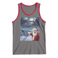 Funny Santa With Bigfoot Selfie Christmas Tank Top - Wonder Print Shop